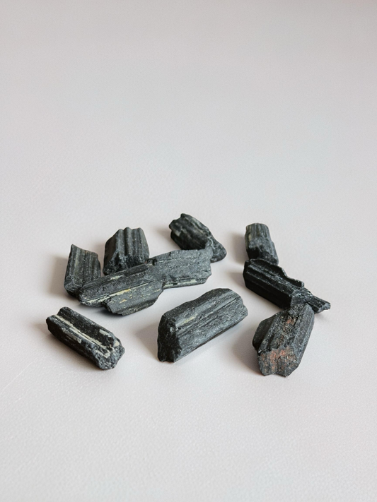 Black Tourmaline Rough Stone – Protection & Grounding