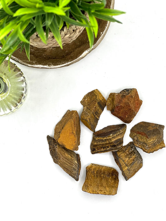Tiger’s Eye Rough Stone – Focus & Protection (±3–4 cm)