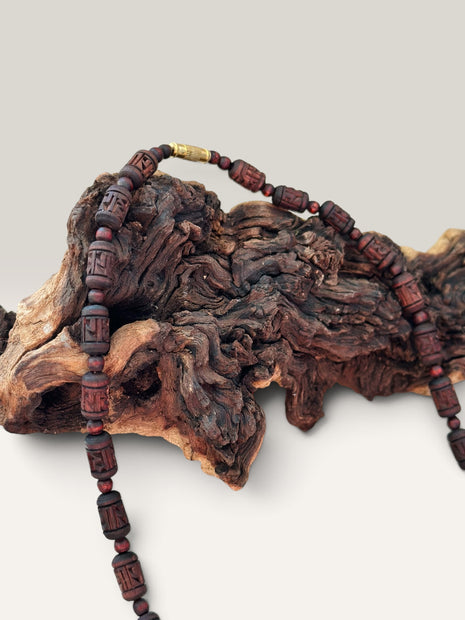 Tulsi Radha Kanthi mala necklace-Brown