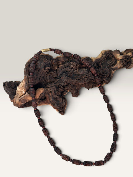 Tulsi Radha Kanthi mala necklace-Brown