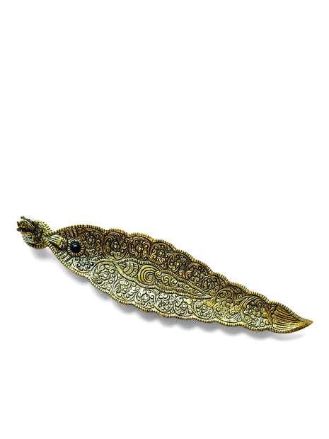 Gold Ganesh incense holder