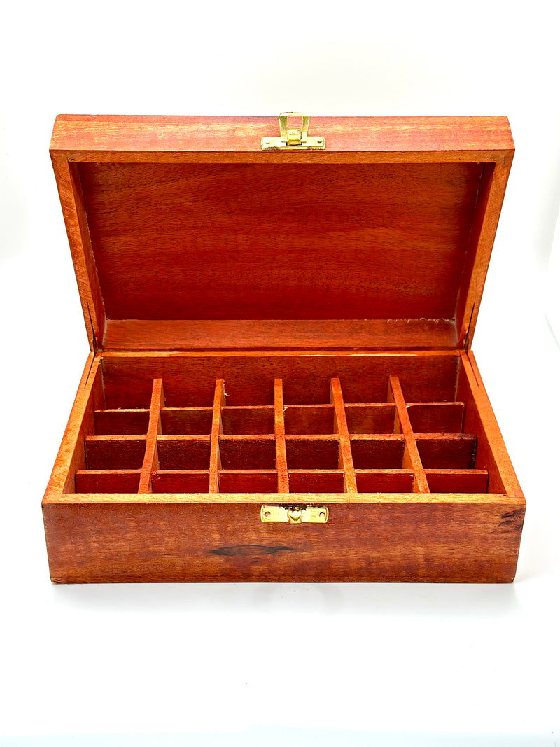Wood Essential Oil storage Box (Holds 24 Bottles)