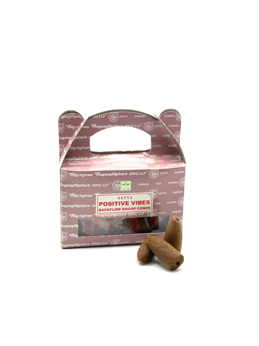 Backflow Incense Cones- Satya Pozitive vibes(1 Pack)