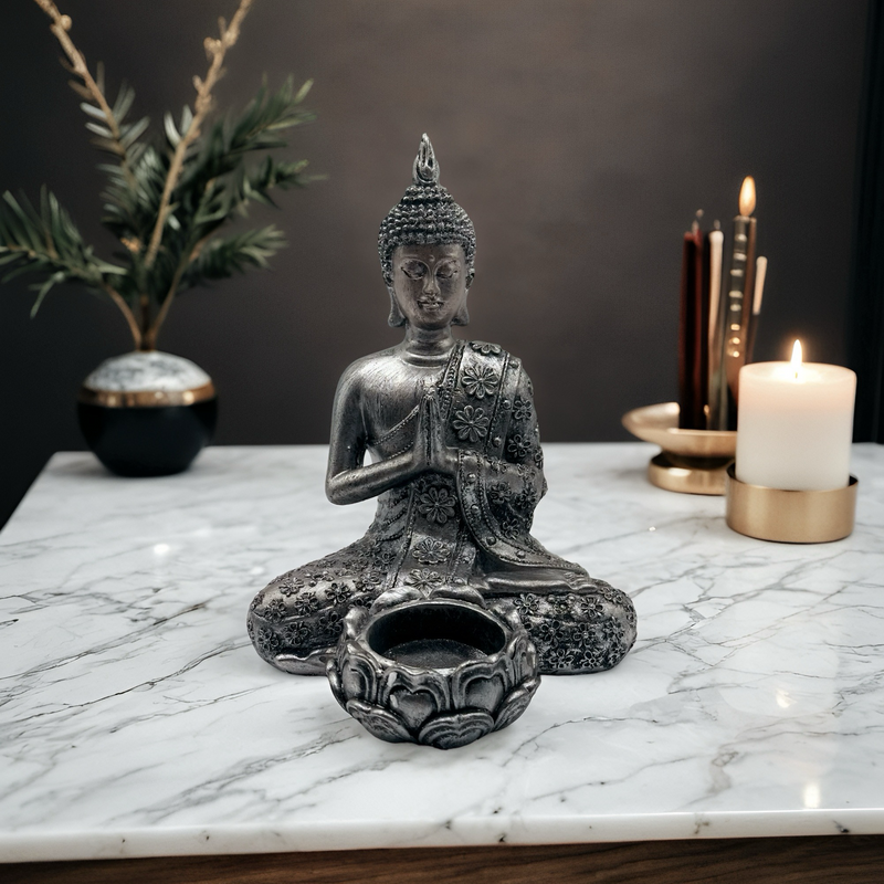 Buddha statue with candleholder