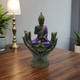 Purple & Black Thai Buddha statue in Hands