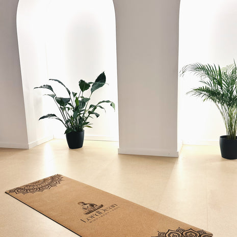 LordDean Premium dabīgā korķa jogas paklājs- Mandala