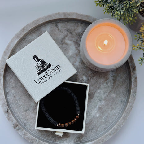 Tīģeracs & Lavas Heishi aproce – Iezemēts Fokuss(AA grade)