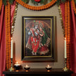 Framed Krishna & Radha wall Art – 20 × 15 cm