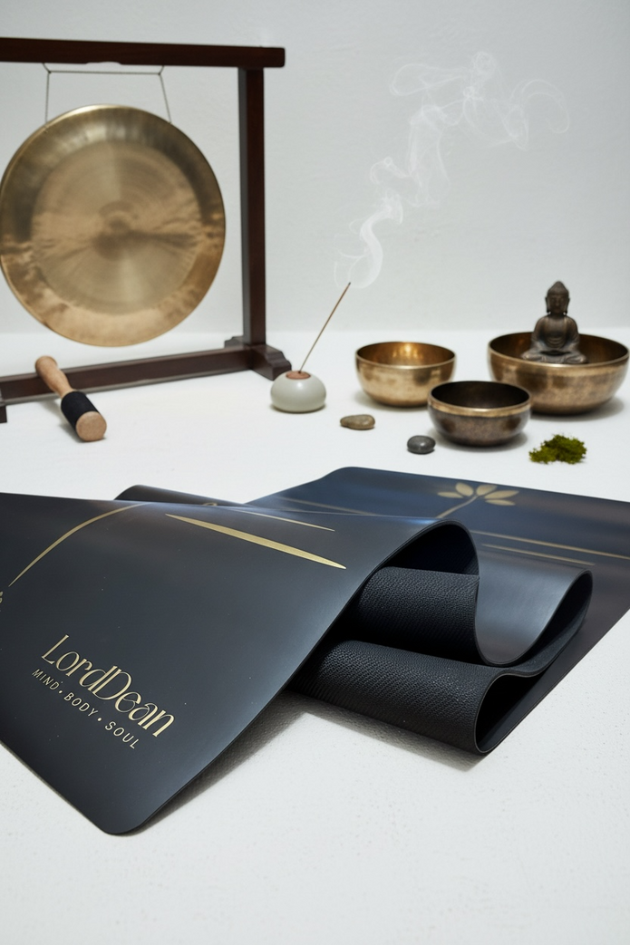 LordDean Premium PU + dabīgās gumijas jogas paklājs – Namaste