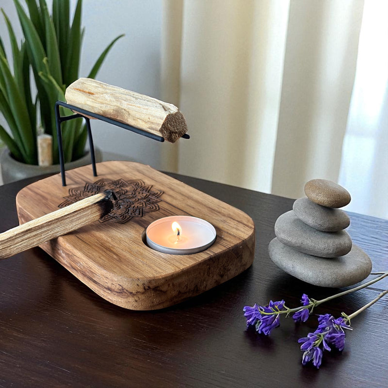 Palo Santo/Smudge Heater-Mandala design