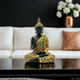 Black & Orange Gold Thai Buddha statue- Meditation