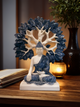 White & Blue Thai Buddha statue-Tree of Life