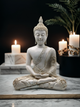 White Thai Buddha statue- Meditation