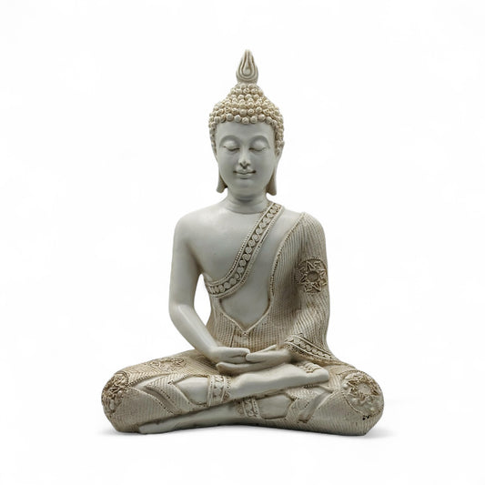 White Thai Buddha statue- Meditation