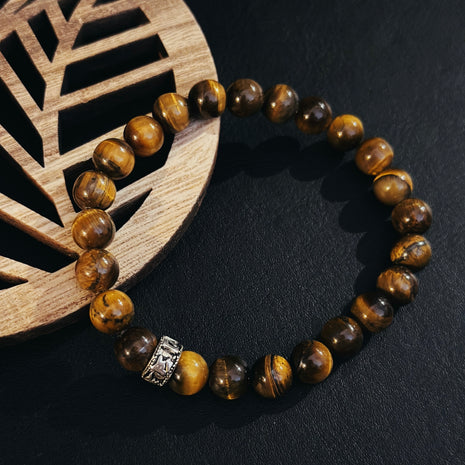 Tīģeracs rokassprādze ar 925 Sudraba Tibetas mantru(AAA grade)