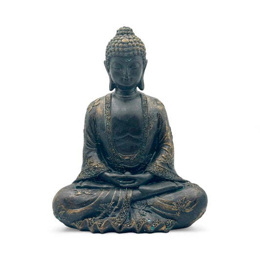 Meditation Buddha antique finish