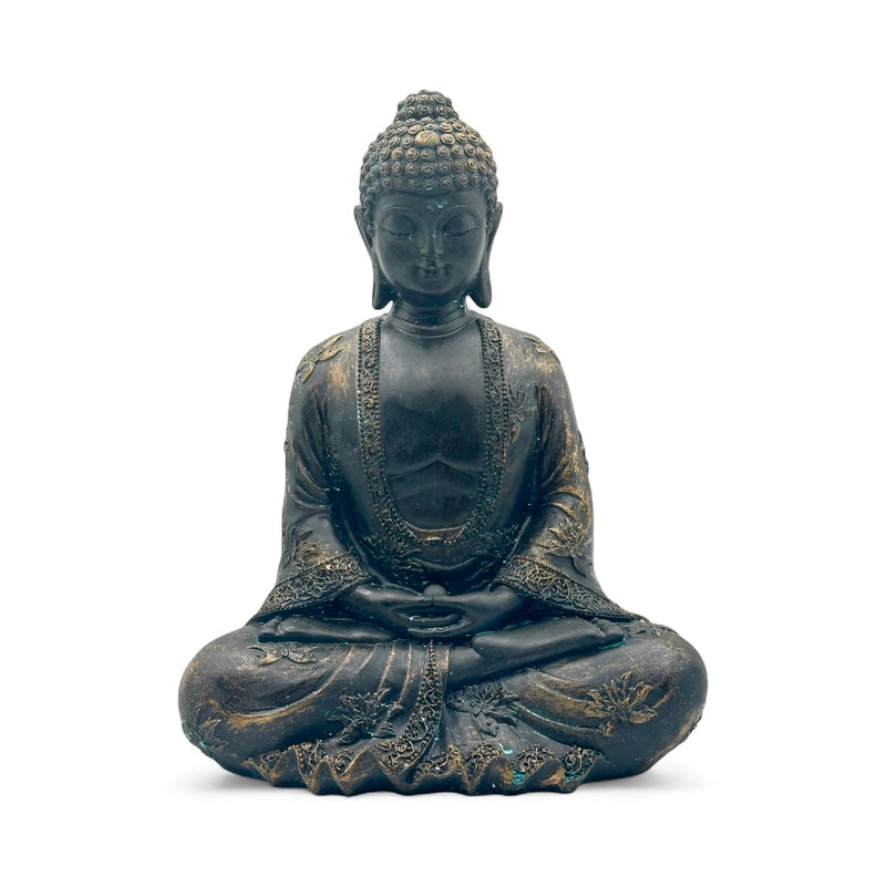 Meditation Buddha antique finish