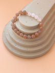 Rose Quartz & Sunstone Bracelet – Radiant Harmony