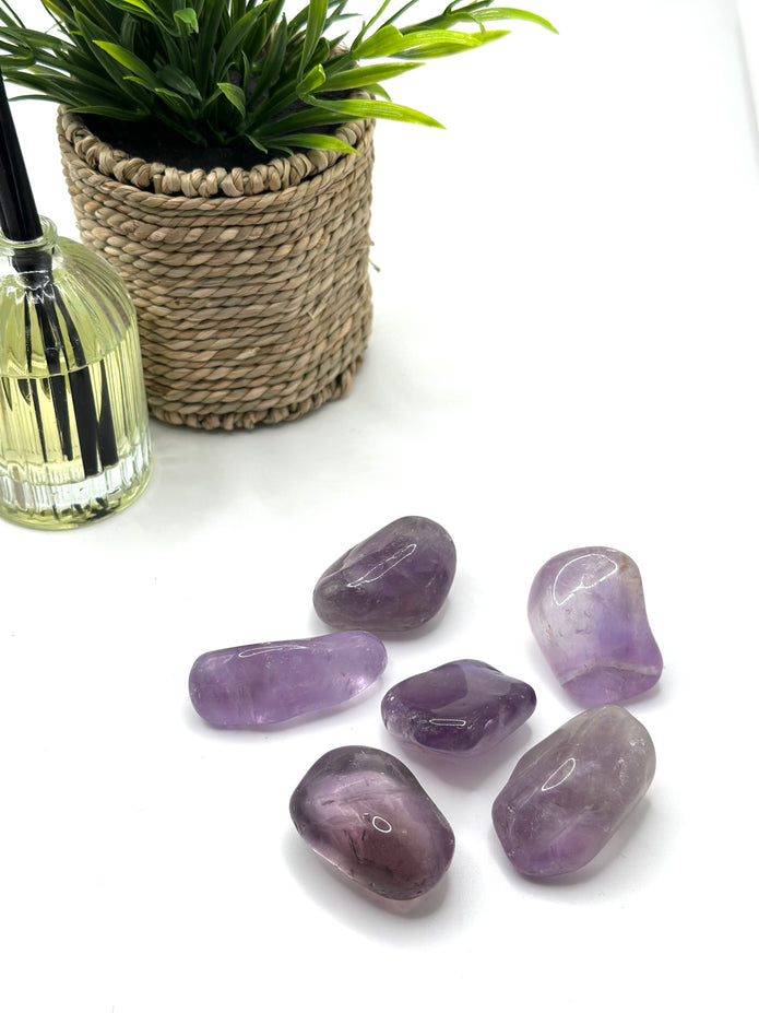 Amethyst Healing Tumbled Stone – A Grade(±3–6 cm)