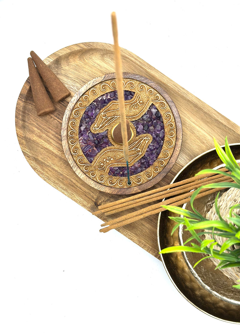 Incense Sticks & Cones Holder- Healing Hands