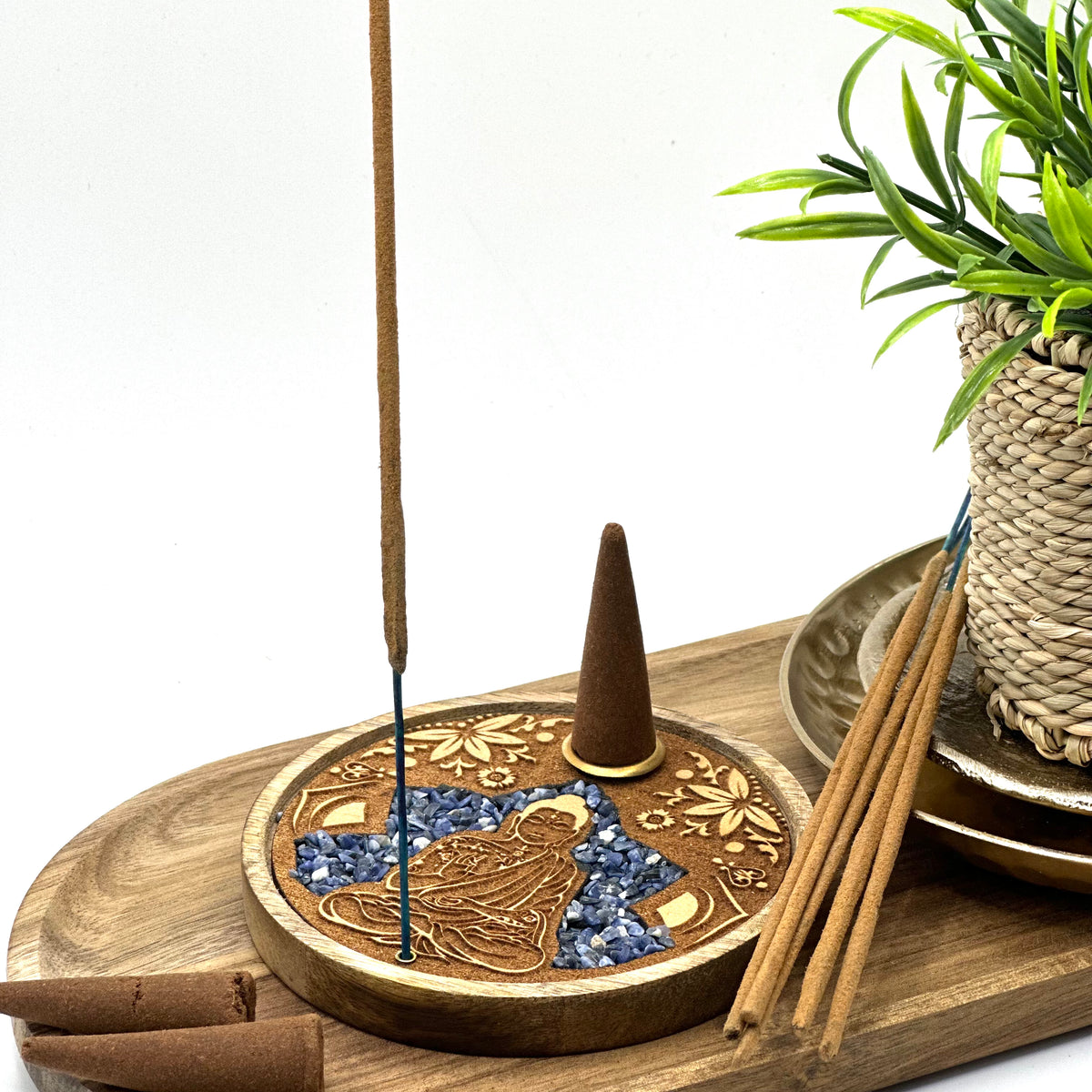 Incense Sticks & Cones Holder-Buddha