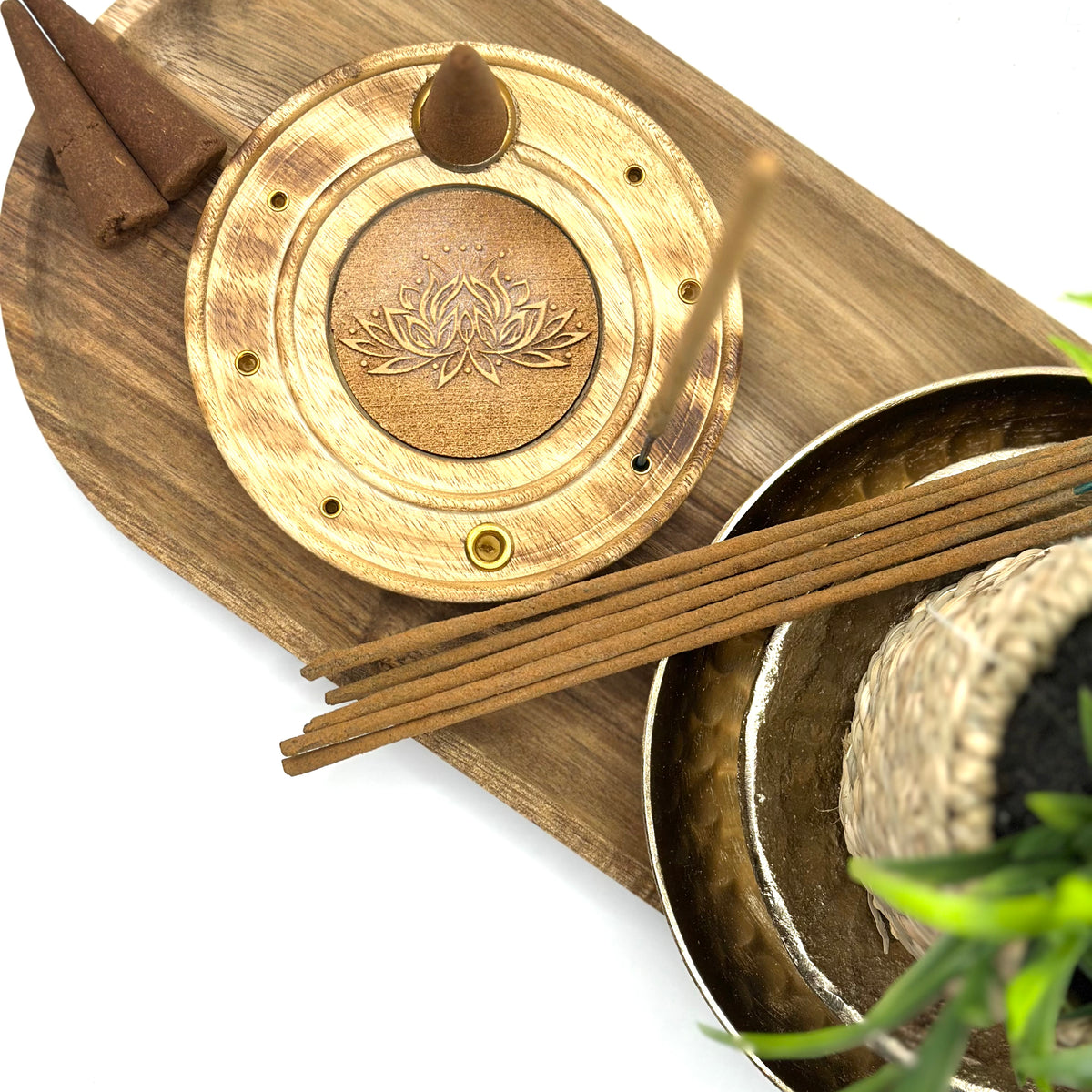 Incense Stick & Cone Holder – Lotus