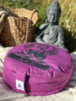 Meditation cushion with buckwheat hull filling- Buddha