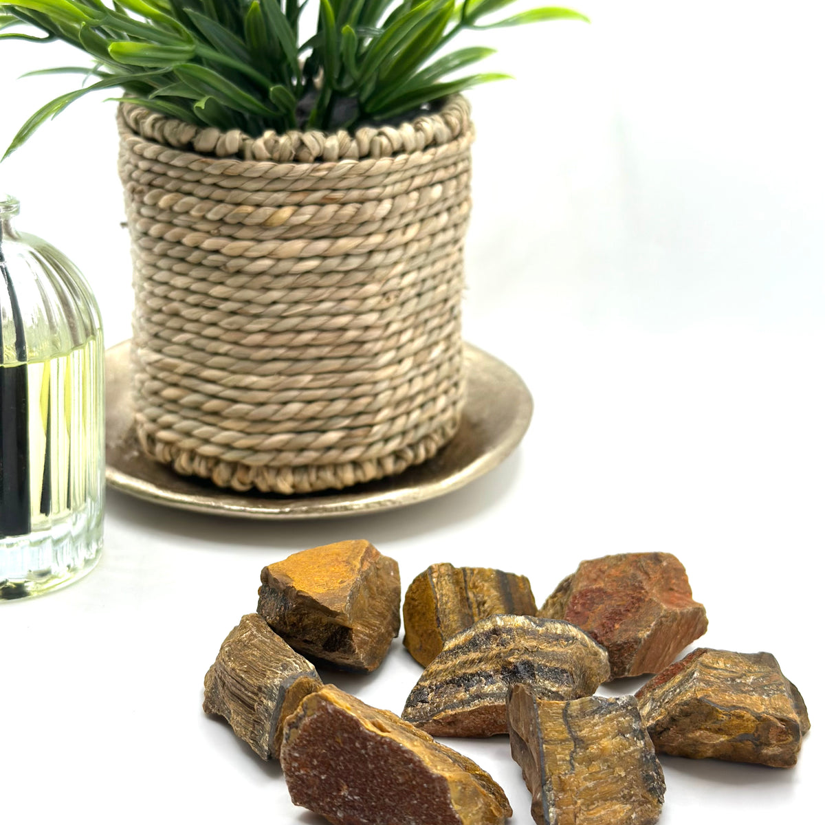 Tiger’s Eye Rough Stone – Focus & Protection (±3–4 cm)