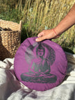 Meditation cushion with buckwheat hull filling- Buddha