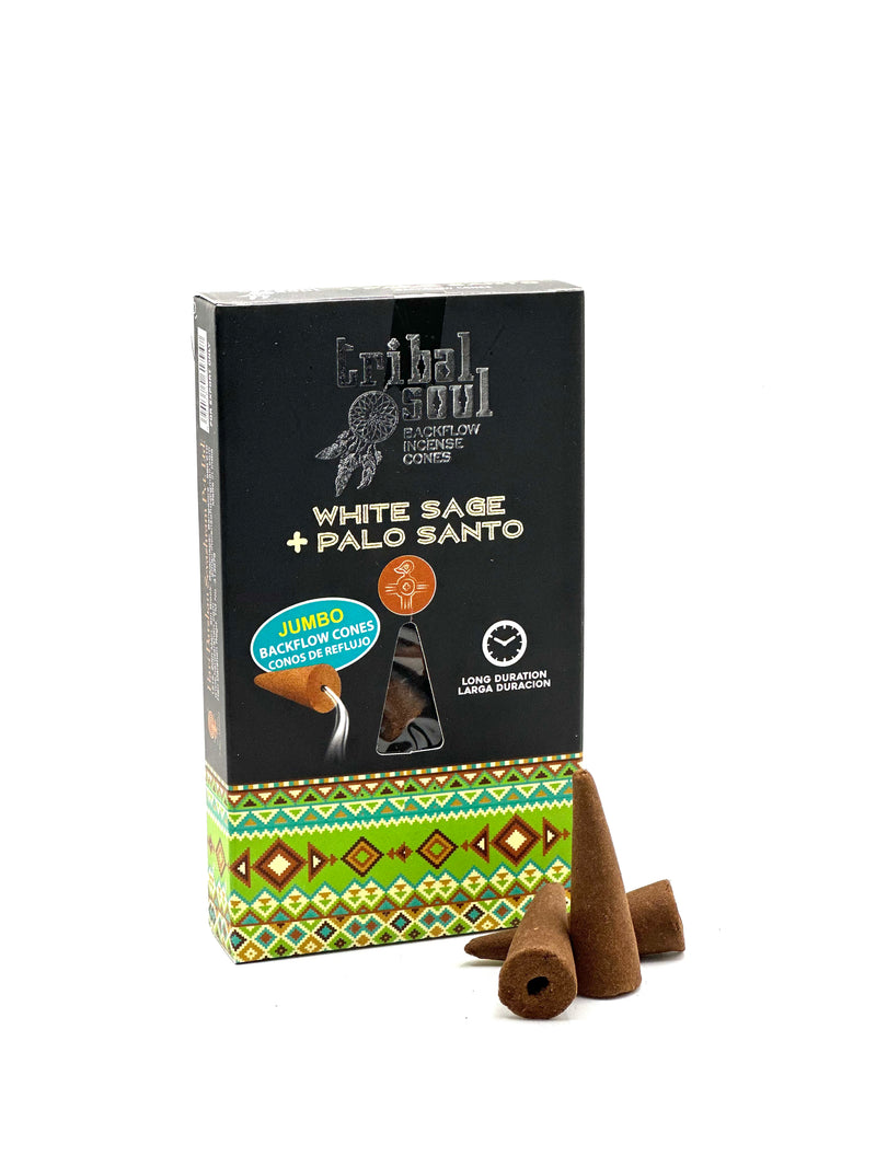 Backflow Incense Cones-White sage & Palo Santo (1 pack)