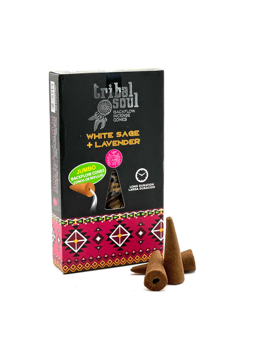 Backflow Incense Cones-White sage & Lavender (1 pack)