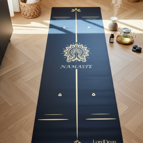LordDean Premium PU + dabīgās gumijas jogas paklājs – Namaste