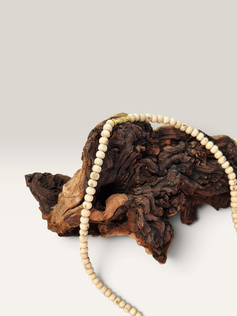 One round Tulsi Kanthi mala necklace- Natural(4mm)