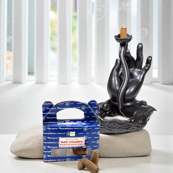 Atpakaļplūsmas vīraka konusi - Satya Nag champa (1 iepakojums)