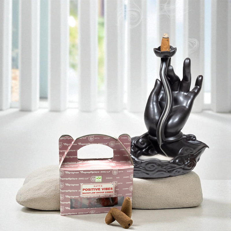 Backflow Incense Cones- Satya Pozitive vibes(1 Pack)