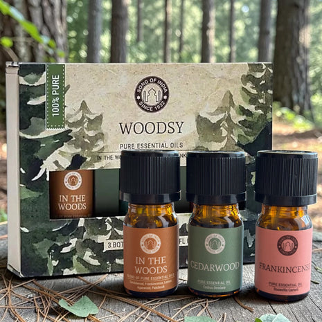 Ēterisko eļļu aromterapijas komplekts – Woodsy