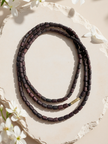 Three-Round Tulsi Kanthi Mala Necklace-Brown(6mm)