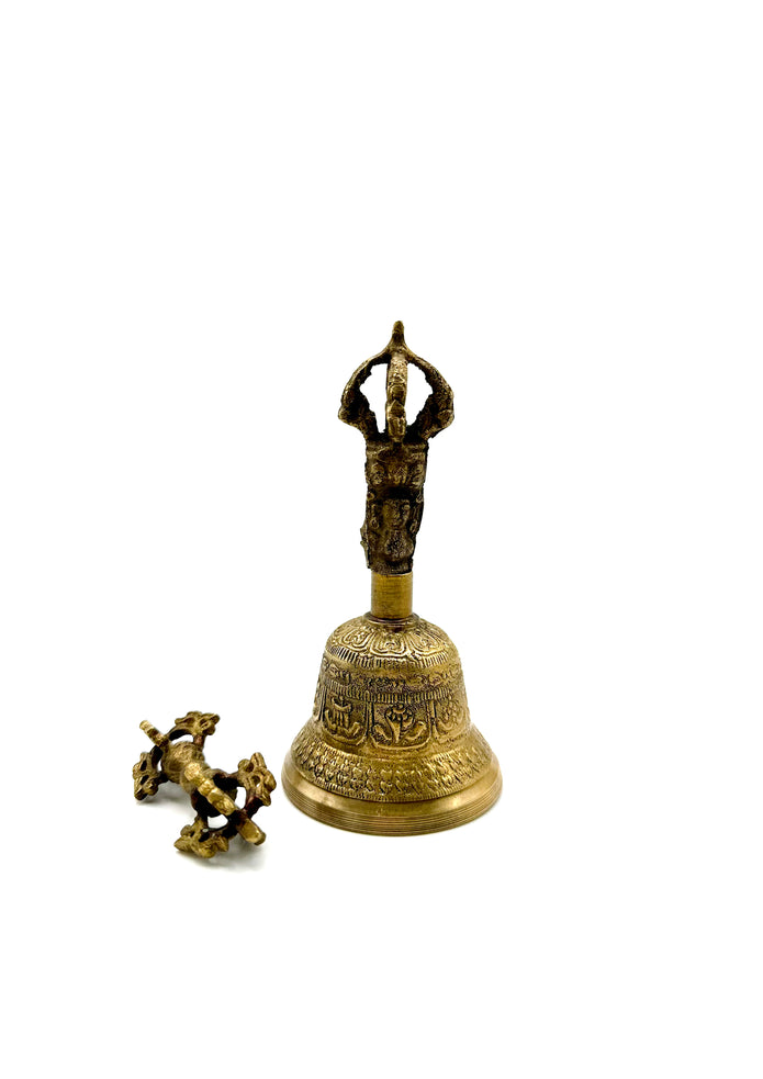 Tibetan Dorje & Bell – Bronze Ritual Set (Small)
