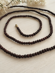 Two-Round Tulsi Kanthi Mala Necklace – Brown (4mm)