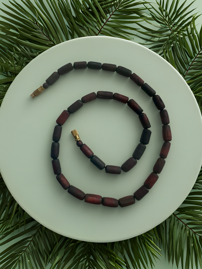 Single round Tulsi Kanthi mala- Brown(7mm)