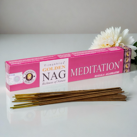 Golden Nag vīraka kociņi - Meditācija, 15g